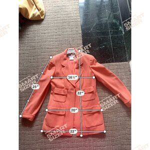 Vintage Chanel Orange Tweed Jacket - Size 44